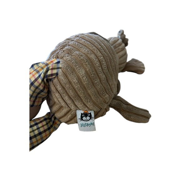 Jellycat 9" Cordy Roy Puppy Dog Brown Patchwork Plaid Stuffed Small Plush - Picture 8 of 8